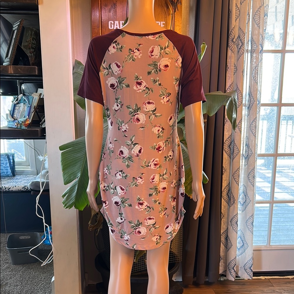 Floral Raglan Sleeve Dress - Picture 3 of 7